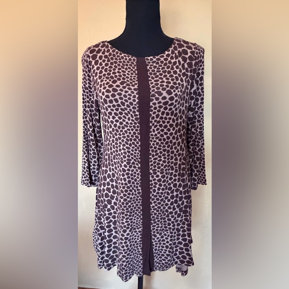 Soft Surroundings Brown and Cream Patterned Tunic